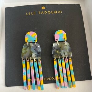 NEW Lele Sadoughi Empire Earrings colorful dangle jewelry